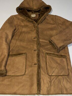 St John’s Bay women’s hooded faux fur lined coat size 1X